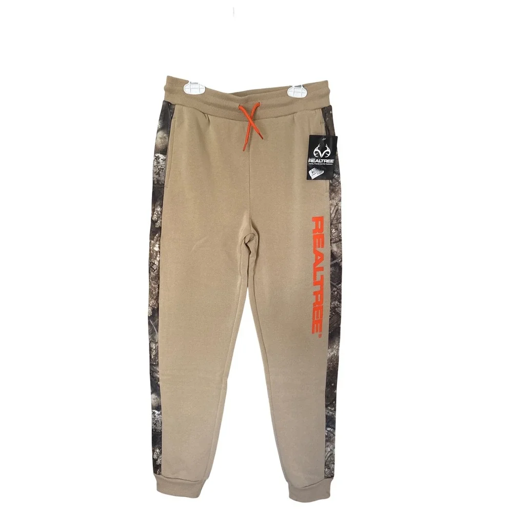 Boys Size L 14/16‎ years REALTREE Khaki Orange Jogger Camo NWT